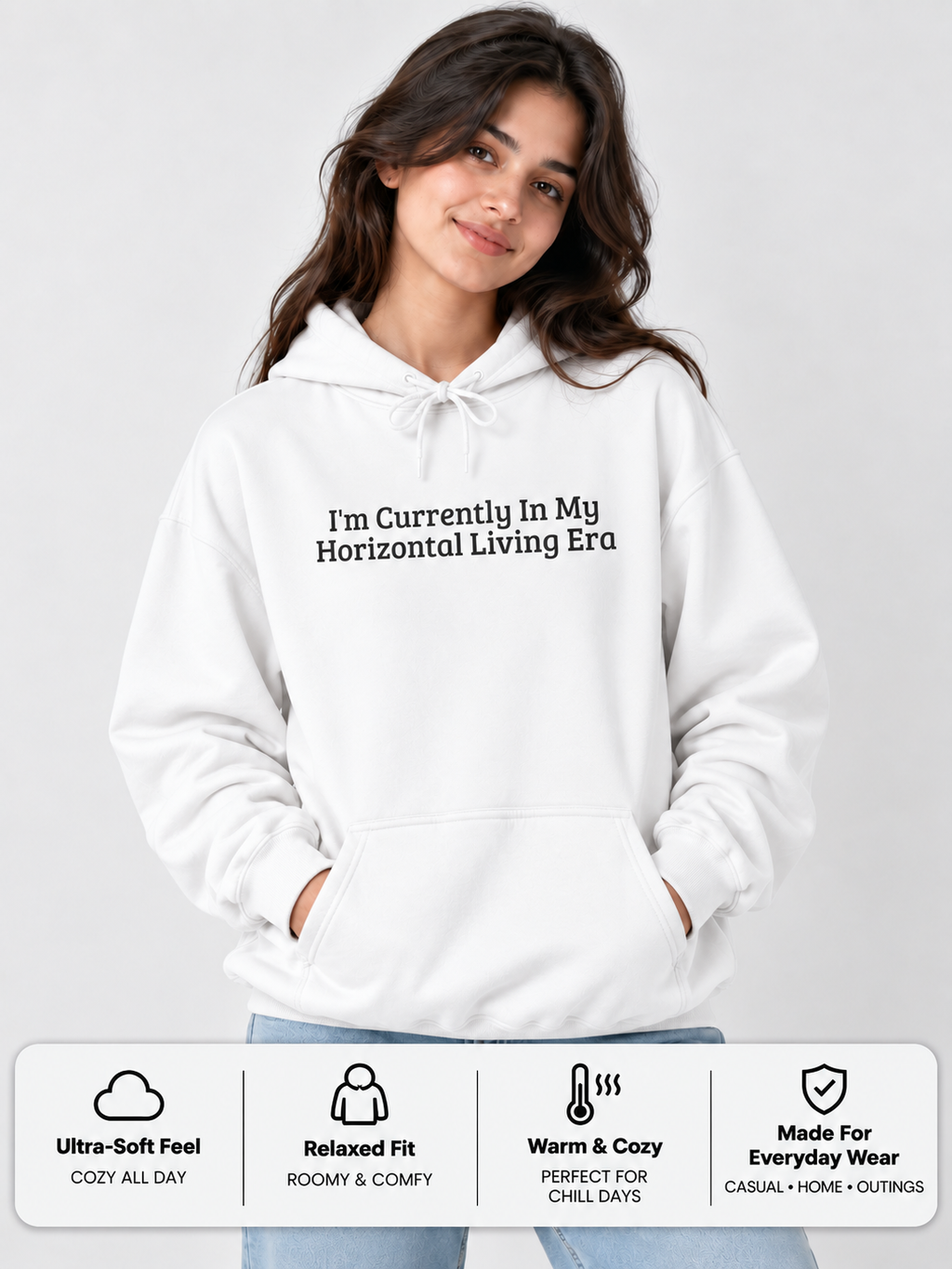 Horizontal Living Era Cozy Statement Hoodie