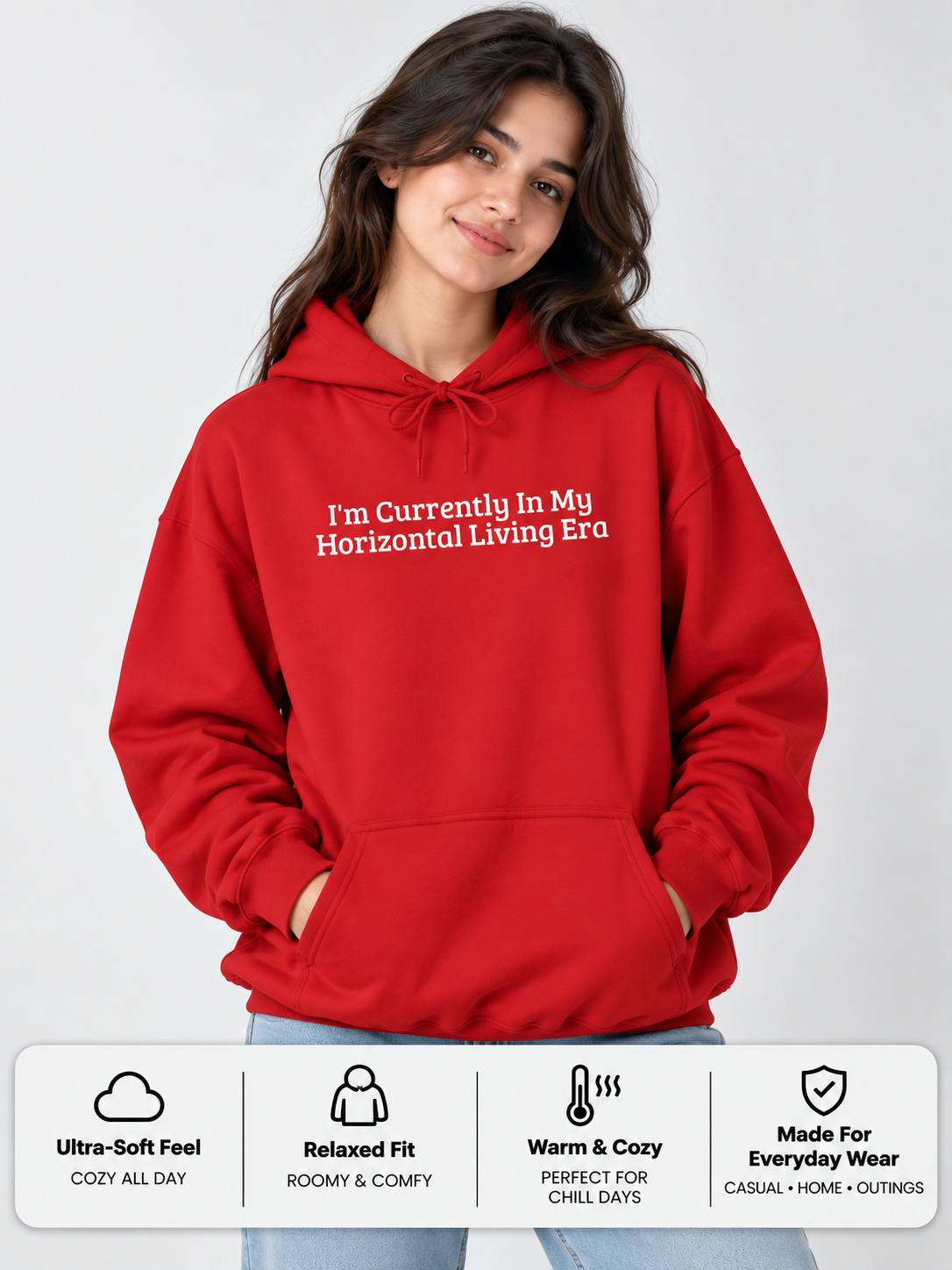 Horizontal Living Era Cozy Statement Hoodie