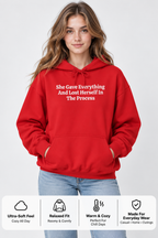 She Gave Everything Inspirational Quote Hoodie