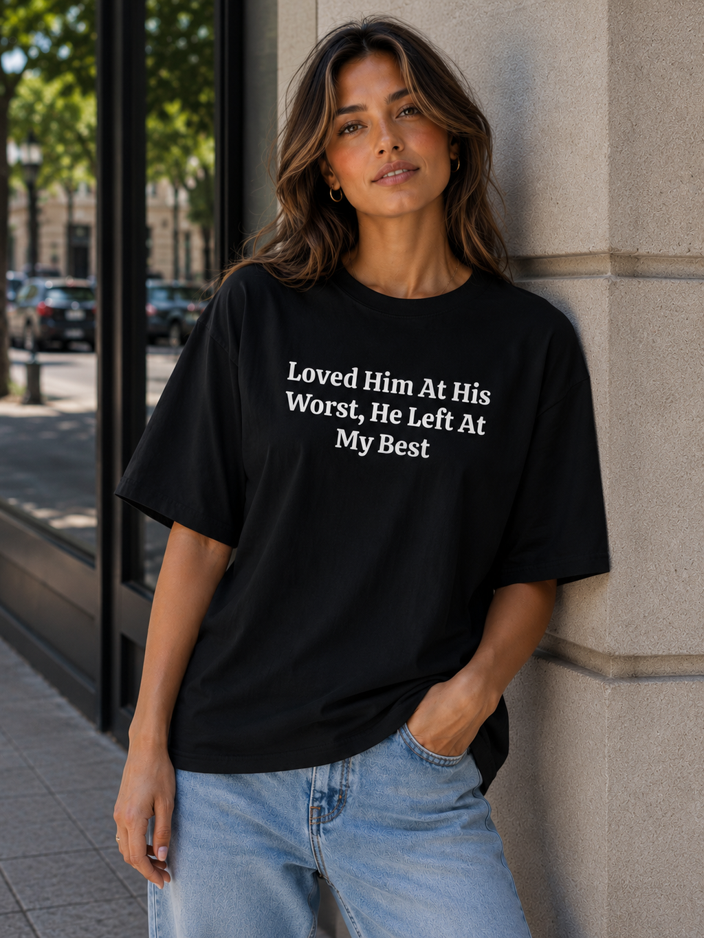 Loved Him At His Worst Breakup Quote Tee