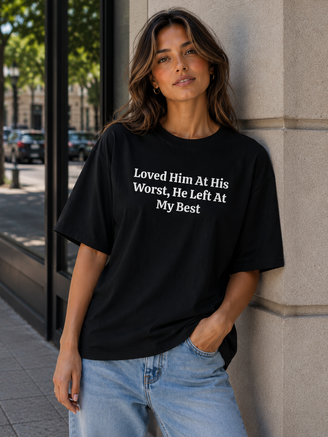 Loved Him At His Worst Breakup Quote Tee