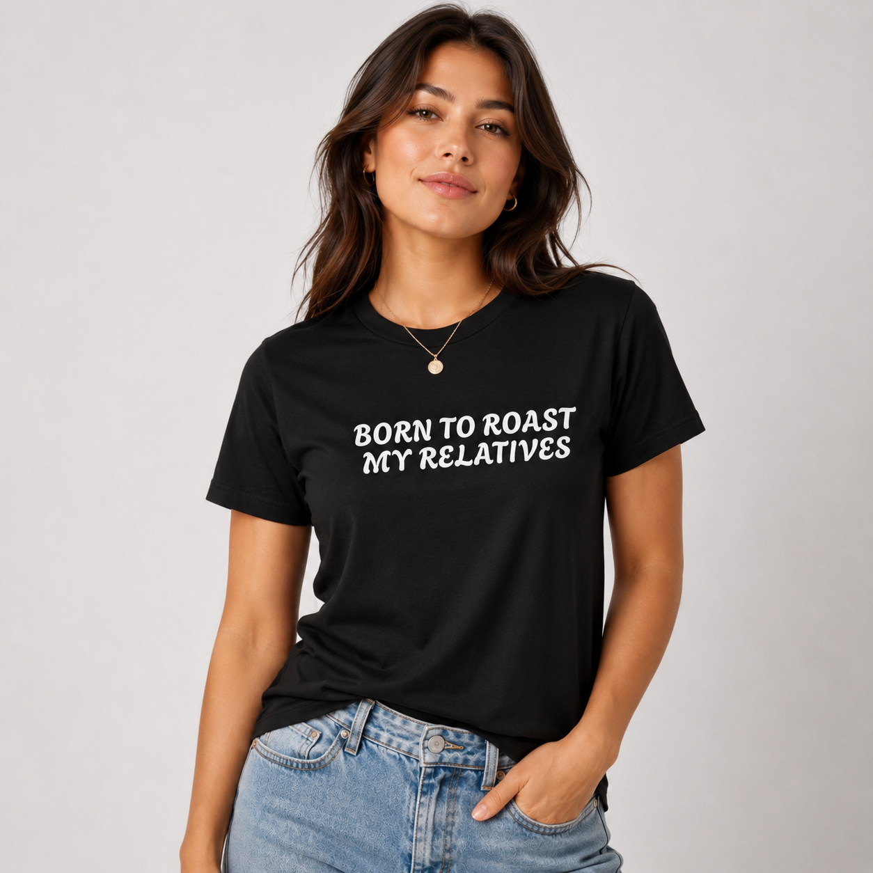 Born To Roast My Relatives Funny Unisex Tee