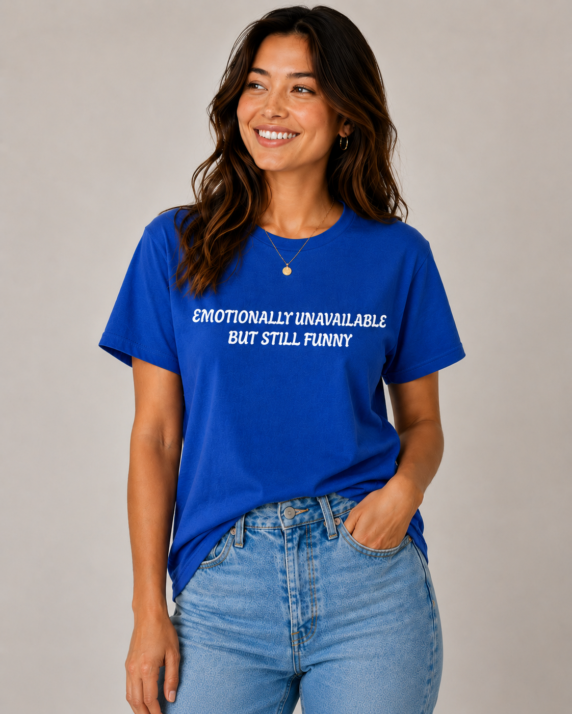 Emotionally Unavailable But Still Funny Unisex Tee