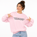 Energy Saving Mode Crewneck Sweatshirt | Funny Lazy Quote