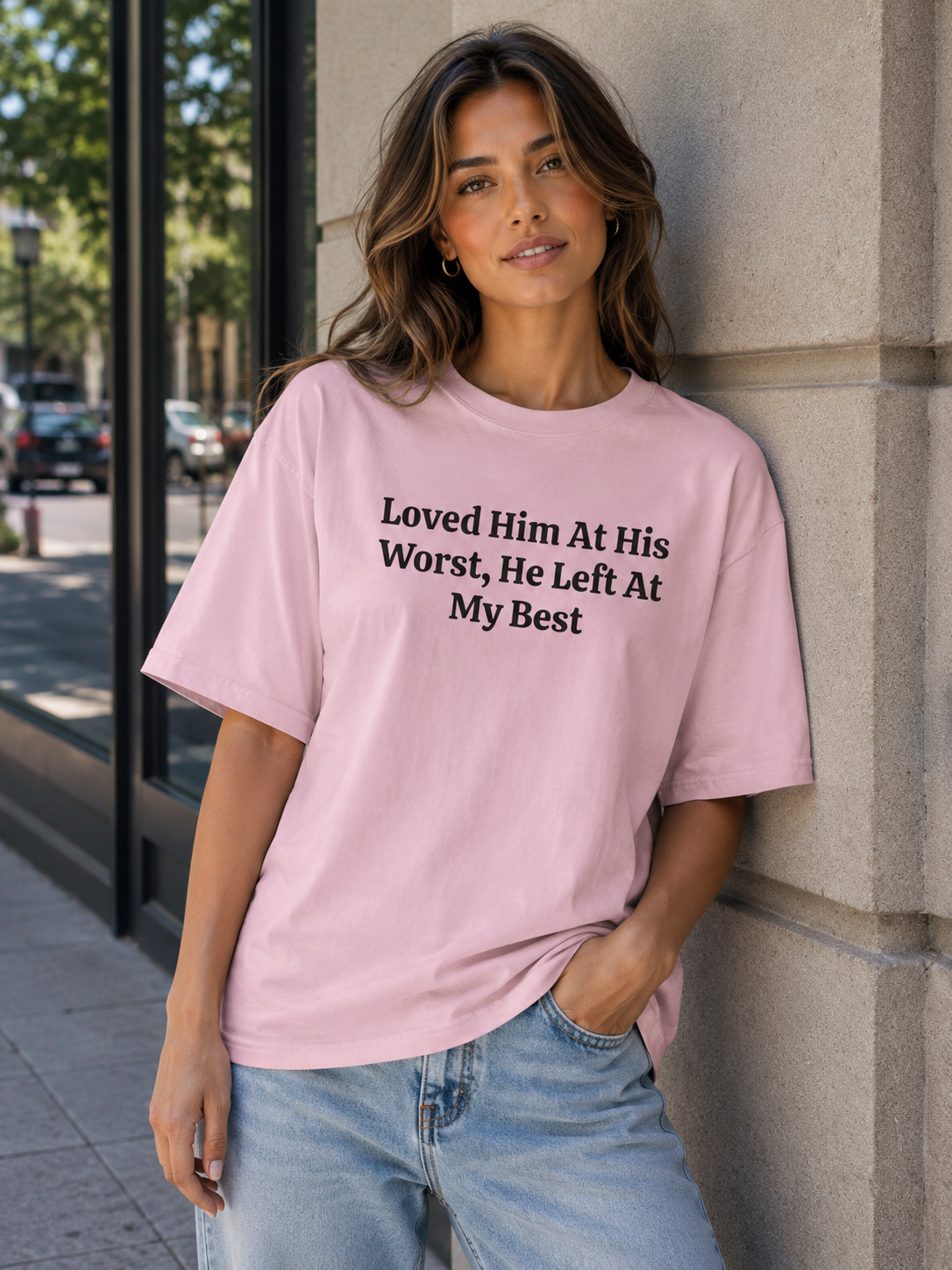Loved Him At His Worst Breakup Quote Tee