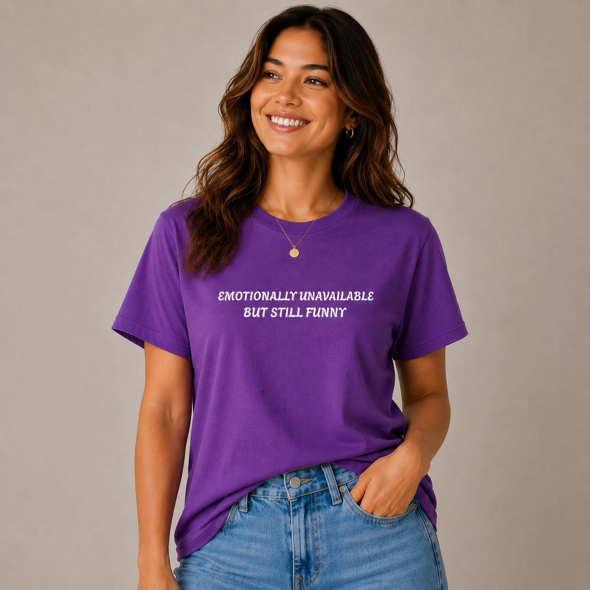 Emotionally Unavailable But Still Funny Unisex Tee