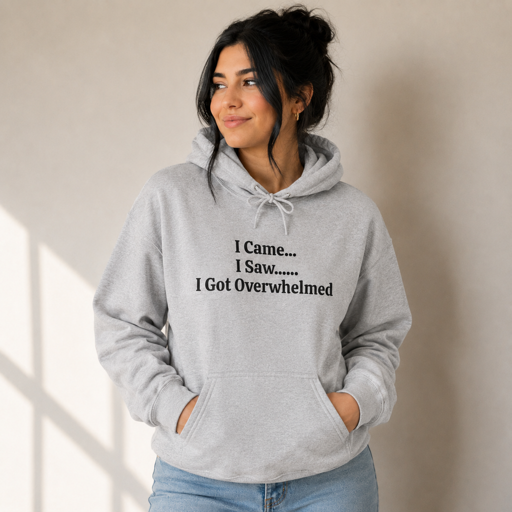 I Came I Saw I Got Overwhelmed Funny Hoodie